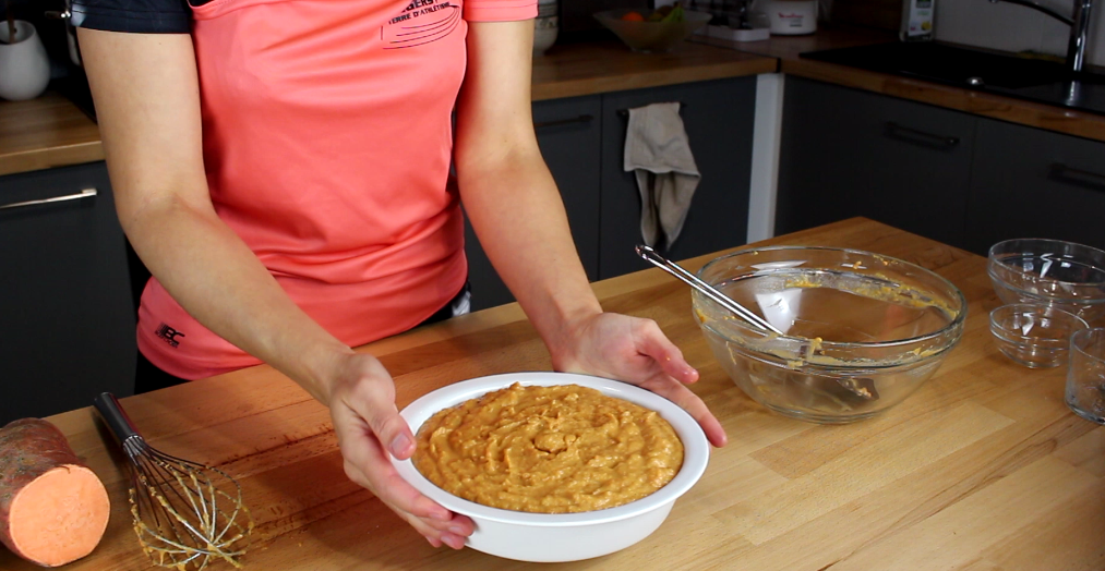 Gâteau sport sans gluten aux patates douces